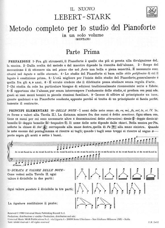 Il Nuovo Lebert Stark - Metodo Completo In Un Solo Volume - pro klavír